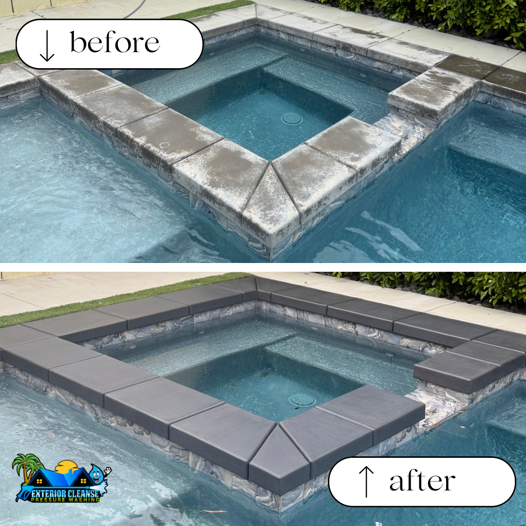 Professional Pool Coping Restoration, Staining & Sealing Service Completed in Hawthorne, CA